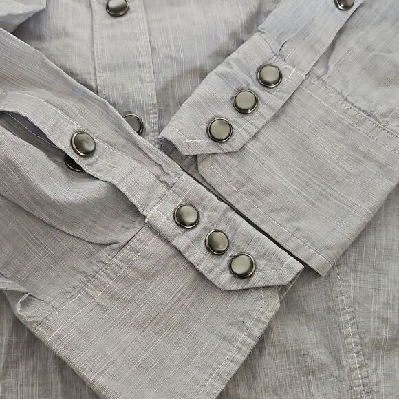 Club Monaco Women's Button-Down Long Sleeves Cotton Shirt XS Blue - Picture 11 of 16